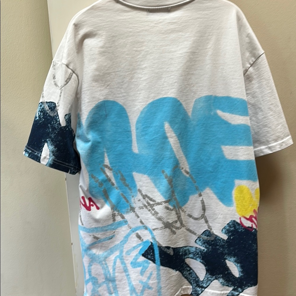 Dolce & Gabbana White Graffiti Tee with Multicolor Accents medium - Picture 5 of 7